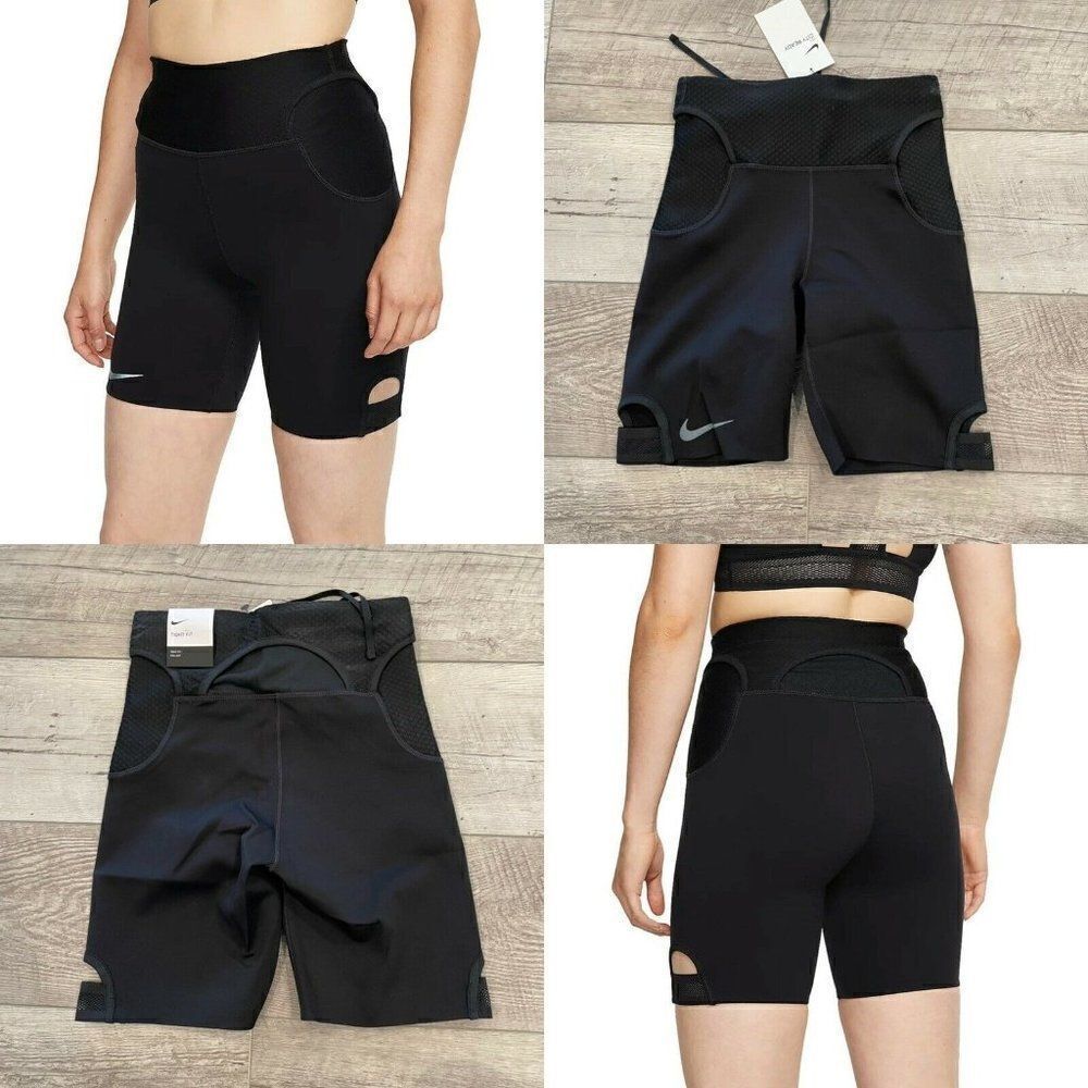 Nike Compression Shorts Womens XS Black City Ready Running 7" CK1932-010 NEW